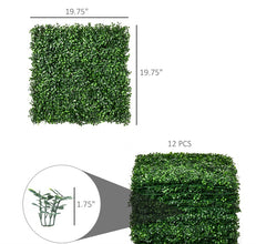 Milan 12-Piece Artificial Grass Tiles 19.75