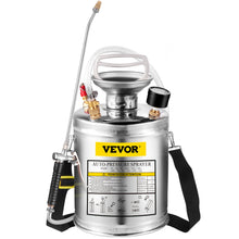 VEVOR 1Gal Stainless Steel Hand Pump Sprayer with Hose & Adjustable Nozzle