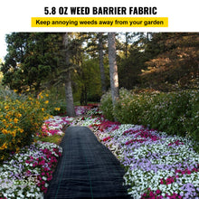 VEVOR 5.8oz Heavy Duty Weed Barrier Fabric for Garden & Landscaping