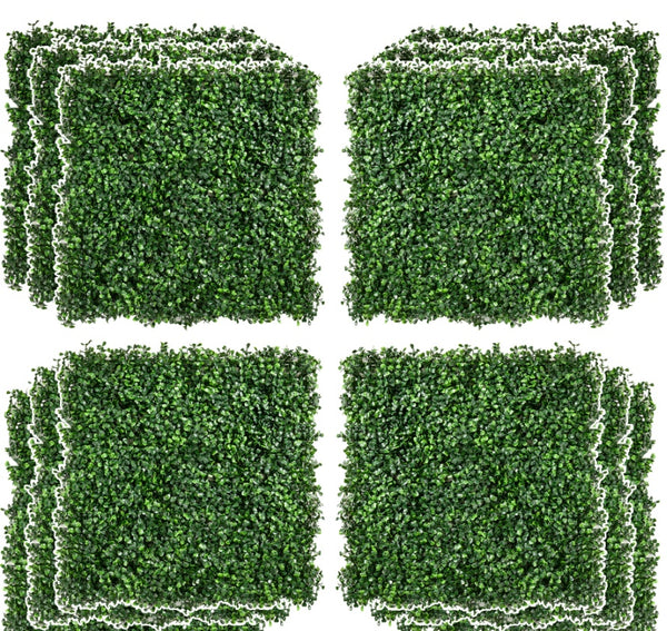Milan 12-Piece Artificial Grass Tiles 19.75" Light Green
