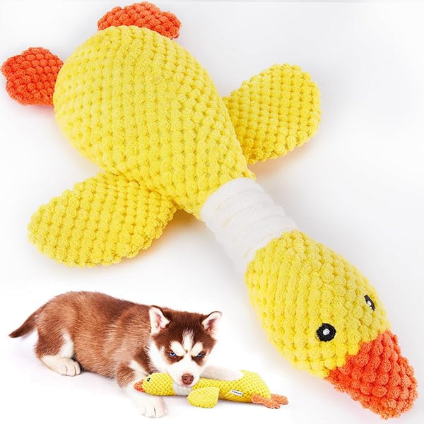 Vitscan Durable Dog Toy – Squeaky Plush Goose for Puppies & Non-Aggressive Chewers