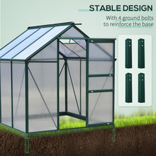 6x6 Walk-In Aluminum Greenhouse with UV Panels & Vent