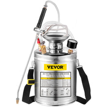 VEVOR 1Gal Stainless Steel Hand Pump Sprayer with Hose & Adjustable Nozzle