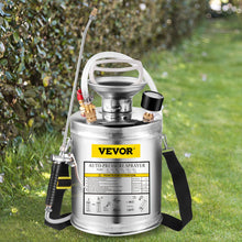 VEVOR 1Gal Stainless Steel Hand Pump Sprayer with Hose & Adjustable Nozzle